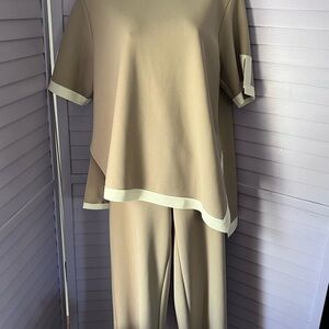 NWT JOH knit 2 piece ensemble Women's asymmetrical top with coordinating pants